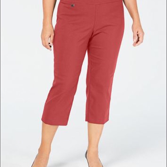 Alfani Pants - Alfani Plus tummy control capri pants coral New!